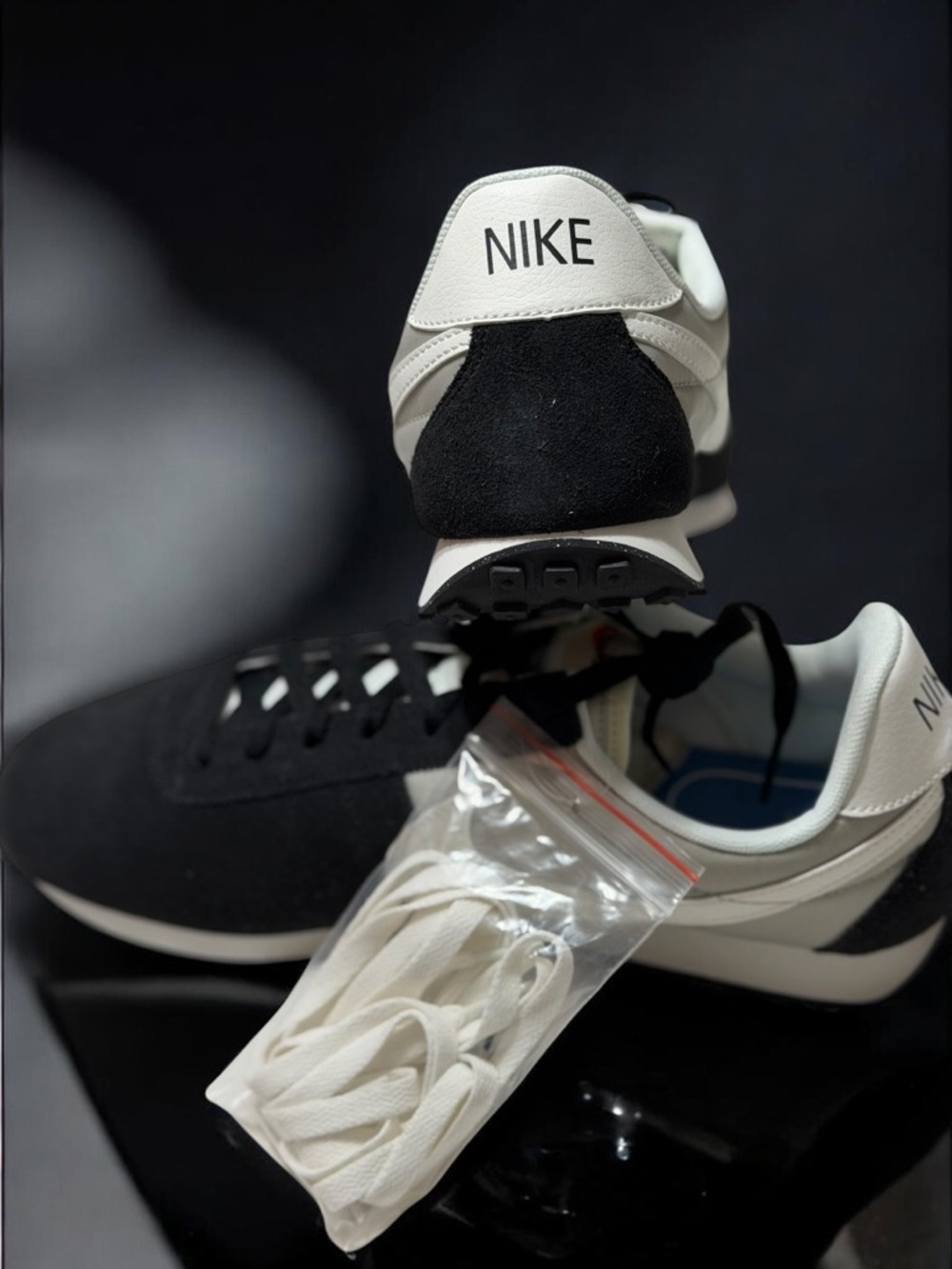 Nike Pre Montreal Racer Black Retro Running Sneakers Track Style Y2K Vintage - Picture 6 of 9